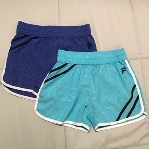 Lot of 2 Fila Sport Blue Athletic Shorts